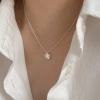 s925 sterling silver heart-shaped necklace is a versatile, simple and fresh Korean version of a collarbone necklace for girls Item Picture